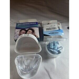 Anti Snoring Kit, Silicone Mouth Piece Guard and 10 Pairs of Nose Guards